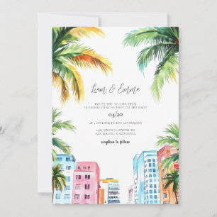 MIAMI Wedding Einladung Wasserfarbe