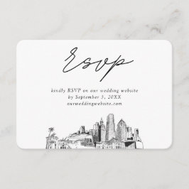 Miami Wedding Minimalistisch Sketch UAWG Begleitkarte