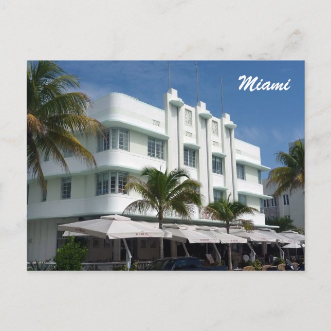 Miami weiß postkarte (Vorderseite)
