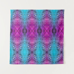Miami X Rain auf der grünen Leaf Ikat Wandteppich