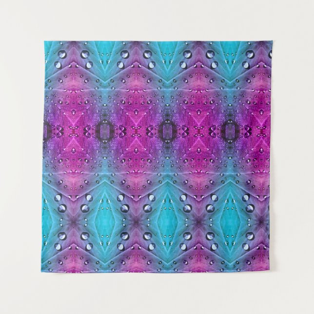 Miami X Rain auf der grünen Leaf Ikat Wandteppich (Vorderseite)