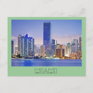 Miamis Skyline an der Brickell Avenue Postkarte
