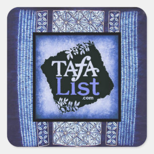 Miao Indigo Krawatte-Dye #5 Quadratischer Aufkleber
