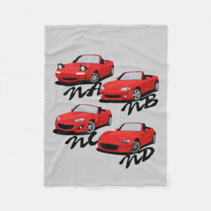 Miata Generationen Fleecedecke