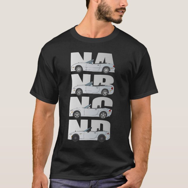Miata Generations Silver T-Shirt (Vorderseite)