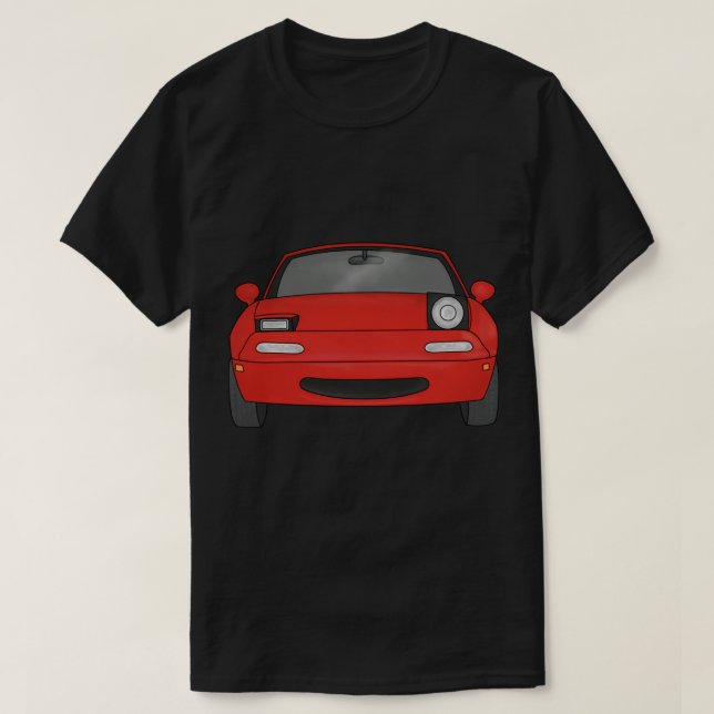 Miata MX5 rot - Augenaufkleber T-Shirt (Design vorne)