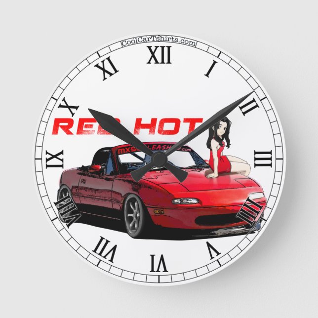 Miata MX-5 d'un rouge ardent, horloge (Recto)