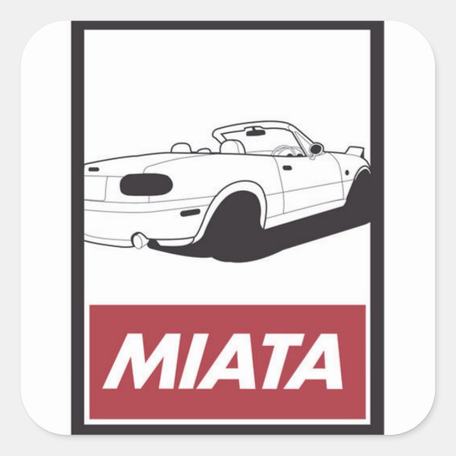Miata Portrait Stickers (Vorderseite)