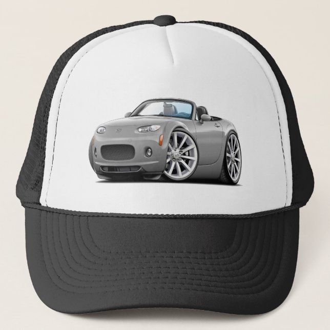 Miata silbernes Auto 2006-08 Truckerkappe (Vorderseite)