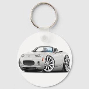 Miata Weiß-Auto 2006-08 Schlüsselanhänger