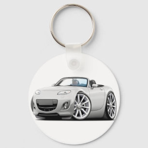 Miata Weiß-Auto 2009-13 Schlüsselanhänger