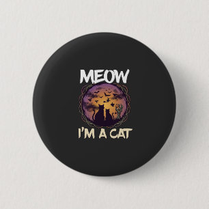 Miau bin Katze Halloween Nacht Hexe Kürbis_1 Button