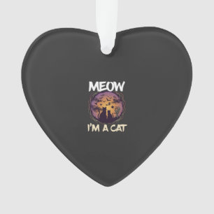 Miau bin Katze Halloween Nacht Hexe Kürbis_1 Ornament