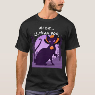 Miau, ich meine Boo Halloween Vampir Sphynx-Katze T-Shirt