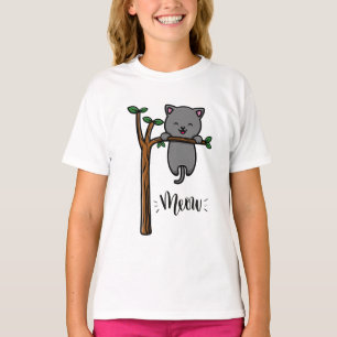 MIAU KATZE AUF BAUM T-Shirt