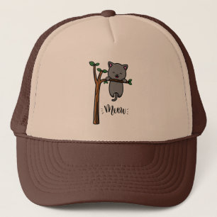MIAU KATZE AUF BAUM TRUCKERKAPPE