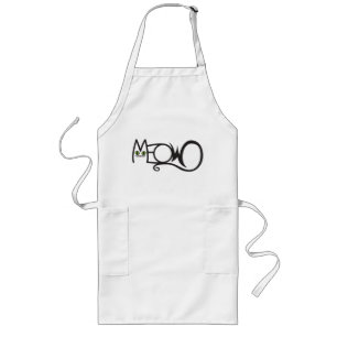 Miau-Katzen-Typografie Lange Schürze