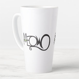 Miau-Katzen-Typografie Milchtasse
