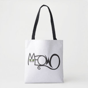 Miau-Katzen-Typografie Tasche