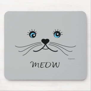 MIAU-Katzengesicht Grafik Cool Mousepad