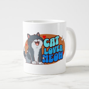 Miau Katzenliebhaber - blaue Katze Jumbo-Tasse