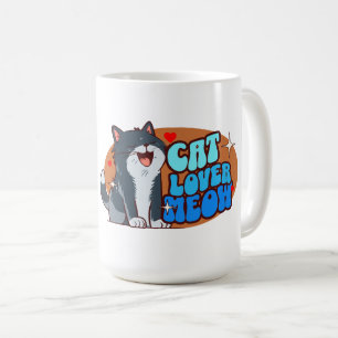 Miau Katzenliebhaber - blaue Katze Kaffeetasse