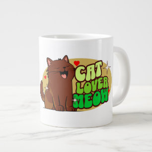 Miau Katzenliebhaber - braune Katze Jumbo-Tasse