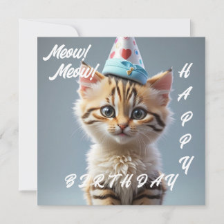 Miau! Miau! Alles Gute zum Geburtstag Karte