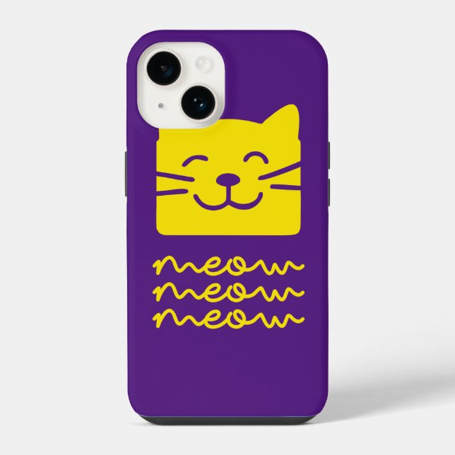 Miau Miau iPhone 14 Hülle (Rückseite)