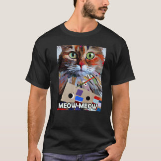 Miau Miau Süße Katze Kitty Kätzchen Im Katzenstil T-Shirt