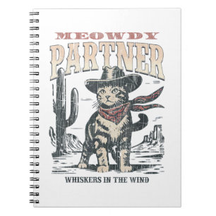 Miau Partner Cowboy Katze Notizblock