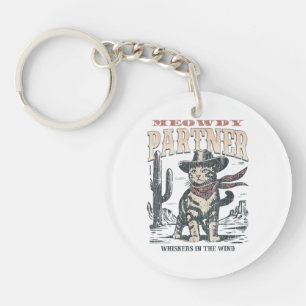 Miau Partner Cowboy Katze Schlüsselanhänger