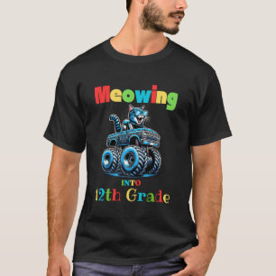 Miauen in die 12. Klasse Lustiger Katzen-Monstertr T-Shirt