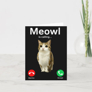 Miauendes Katzen-Eule Verfluchtes Internet Lustig Karte