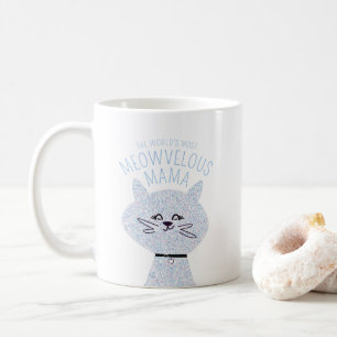 Miauwundervolle Glitzernde Glamour-Mama-Katze Kaffeetasse