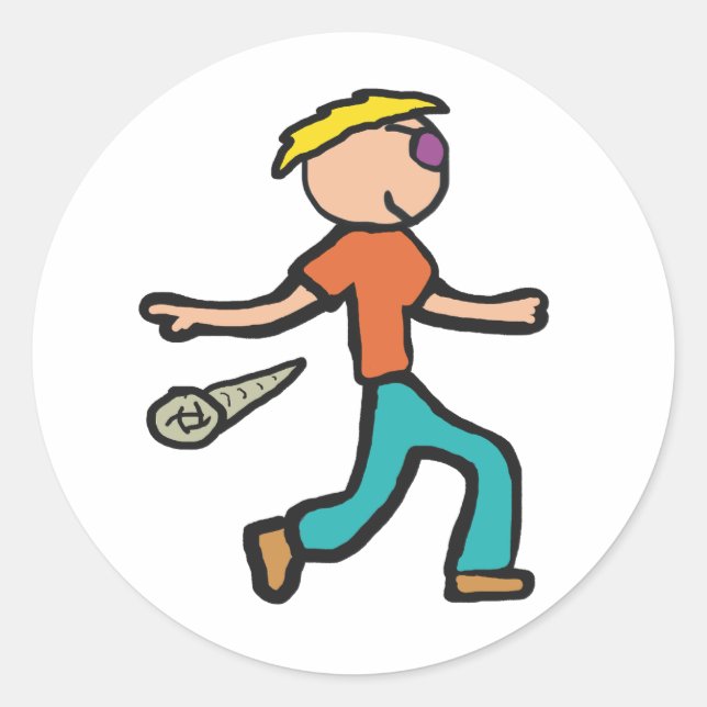 Mic Drop Runder Aufkleber (Vorderseite)