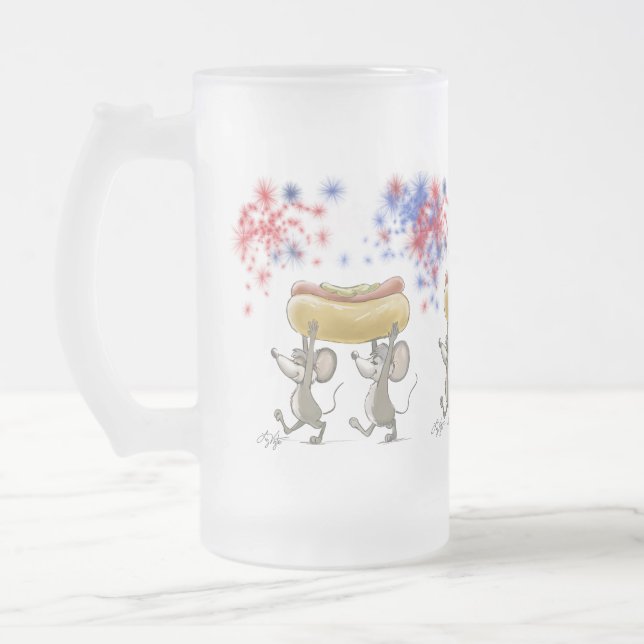 Mic Et Mac Pique-Nuit Pique-Nique De 4 juillet Mug (Gauche)