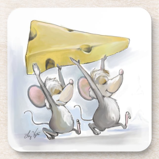 Mic & Mac Bringing im Untersetzer Cork (Vorderseite)