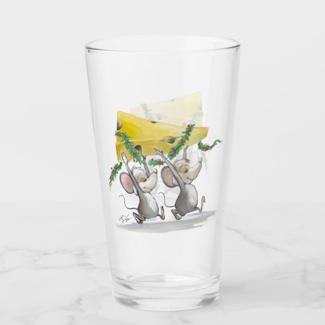 Mic & Mac Bringing in Weihnachtskäseglas Glas (Vorderseite)