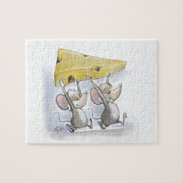 Mic & Mac En Train D'Apporter Le Puzzle Du Fromage (Horizontal)
