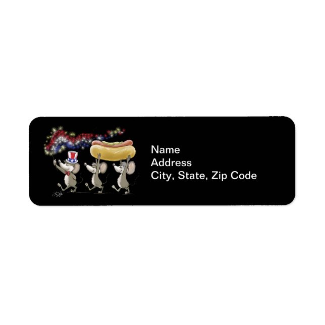 Mic, Mac & Moe's 4th Of July Night Address Labels (Vorne)