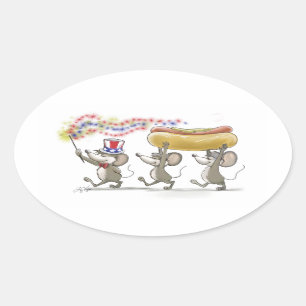 Mic, Mac & Moe's Happy 4. Juli Sticker