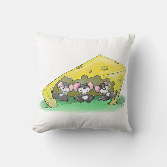 Mic, Mac und Moe's Fest der Erntedank Art Kissen (Vorderseite)