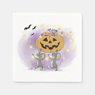 Mic & Mac's fröhliche Halloween Pumpkin-Leckereien Serviette