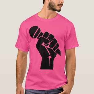 Mic Raise - Old School Hip Hop Mikrofon Grafik T-Shirt