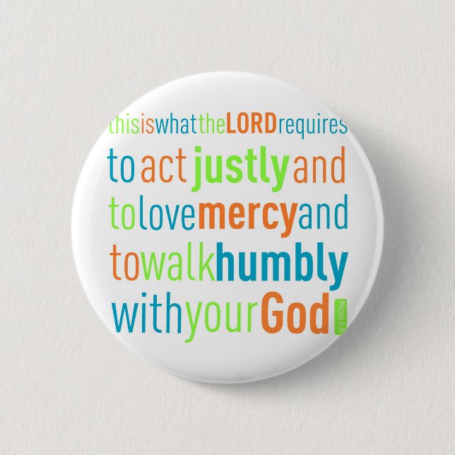 Micah 6:8 button (Vorderseite)
