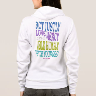 Micah 6:8 Farbige Bibel-Zip-Hoodie Hoodie