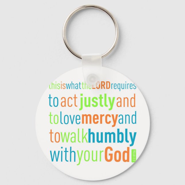Micah 6:8 schlüsselanhänger (Vorderseite)