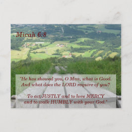 Micah 6 8 Scripting Memory Card Postkarte