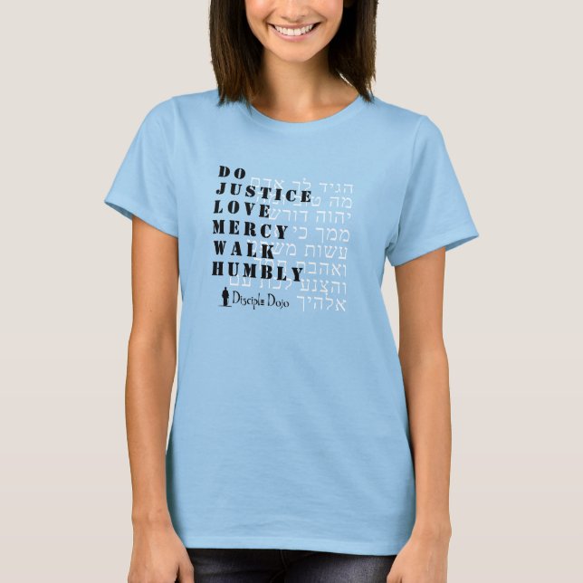 Micah 6:8 T-shirt femme hébraïque (Devant)